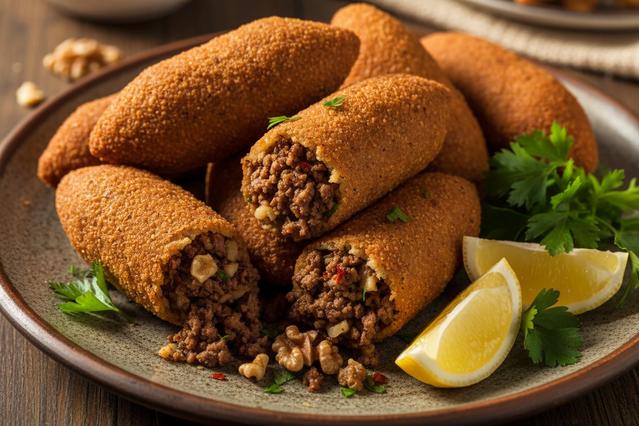 İnce bulgur kabuklu, cevizli içli köfte